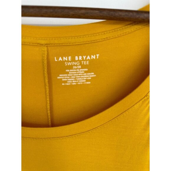 Lane Bryant Ruched-Shoulder Round Neck Swing Tee Size 26/28 - Picture 4 of 7